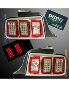 FORD MUSTANG 05-09 TAIL LIGHTS LED CHROME