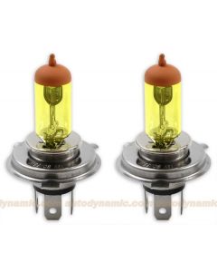 Opti-Blue H4 Pure Yellow 12V 60/55W Halogen Bulb *Pair*