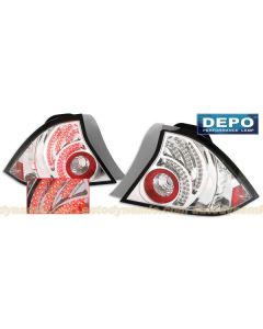 HONDA CIVIC COUPE 01-05 TAIL LIGHTS LED CHROME