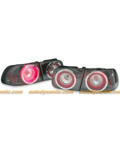 HONDA CIVIC COUPE/SEDAN 92-95 TAIL LIGHTS (INNER & OUTER) LED CARBON FIBER LOOK