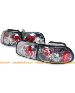 HONDA CIVIC HATCHBACK 92-95 TAIL LIGHTS (INNER & OUTER) WHEEL DESIGN GUN METAL