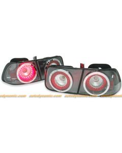 HONDA CIVIC COUPE 96-00 TAIL LIGHTS (INNER & OUTER) LED CARBON FIBER LOOK