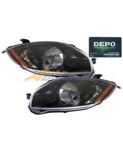 MITSUBISHI ECLIPSE COUPE 06-09 / SPYDER 07-09 HEAD LIGHTS OE STYLE BLACK BEZEL