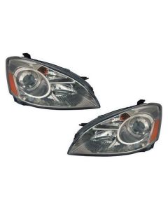 NISSAN ALTIMA 02-04 HEAD LIGHTS PROJECTOR HALOGEN TYPE GUNMETAL