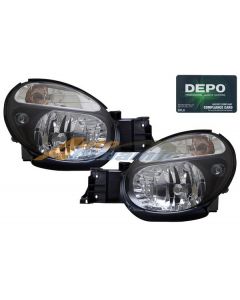 SUBARU IMPREZA 02-03 HEAD LIGHTS BLACK BEZEL