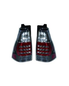 TOYOTA 4RUNNER 06-09 TAIL LIGHTS CLEAR LENS BLACK BEZEL